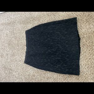 Black velvet patterned skirt